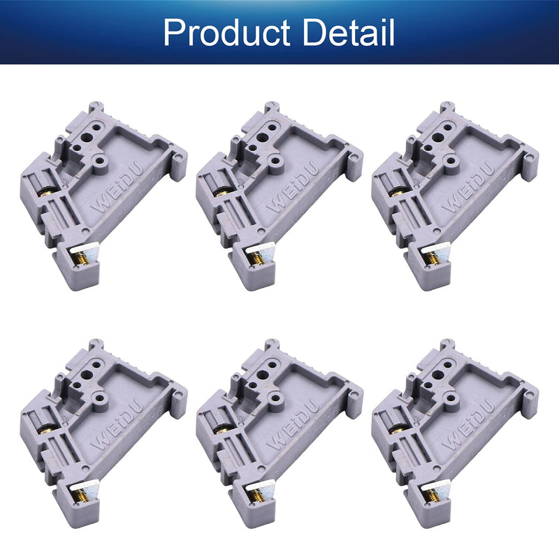 Fielect EW-35 DIN Rail Terminal Block End Stopper Mount Clips CE Certification 25Pcs Gray