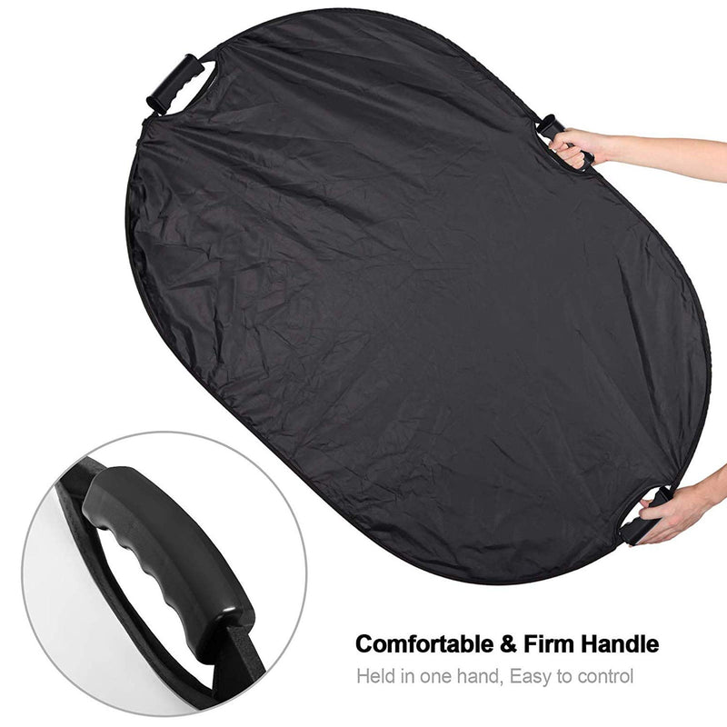 Selens 5-in-1 24x36 inch Oval Reflector with Handle for Photography Photo Studio Lighting & Outdoor Lighting 24 x 36 Inch