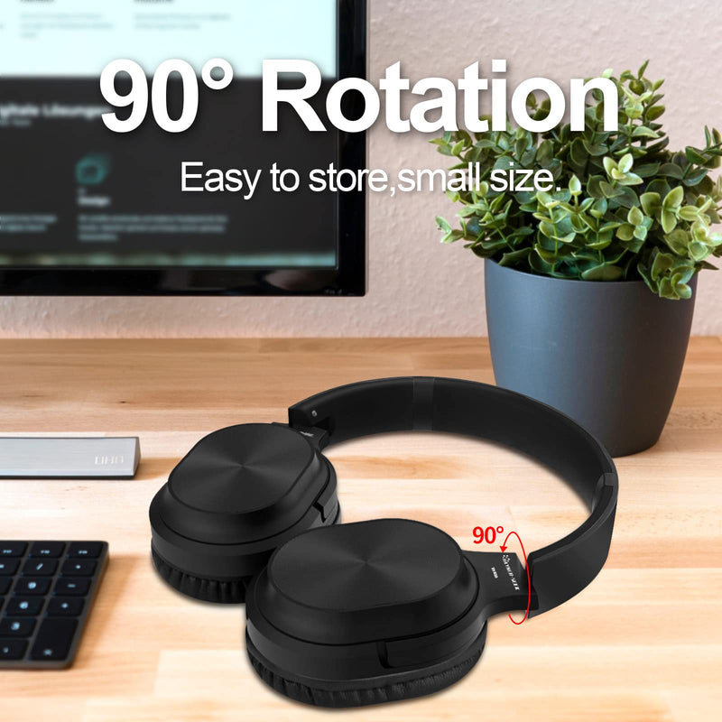 [AUSTRALIA] - Hayner-Seek Studio Headphone Over Ear Stereo Monitoring Black Headphones for PC, Phone, Chatting, Music, DJ, Podcast (Classical Black) 