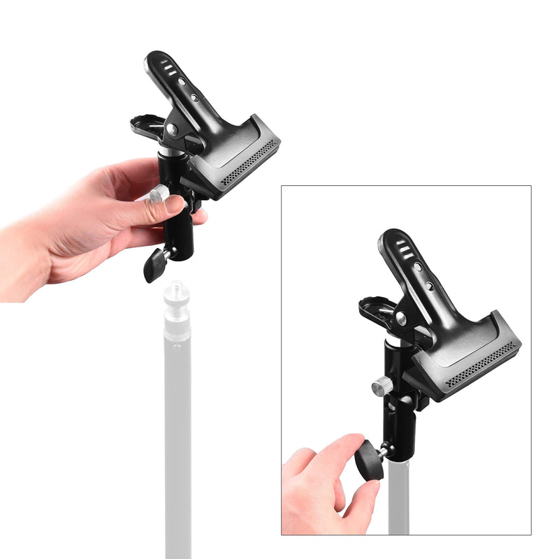 Slow Dolphin Photo Studio Heavy Duty Metal Clamp Holder with 5/8 Light Stand and Umbrella Reflector Holder(2 PCS)