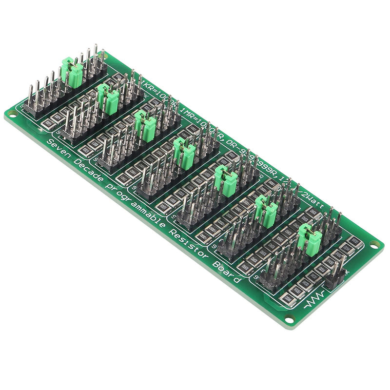 2pcs 1R - 9999999R Seven Decade Programmable Resistor Board, Step 1R, 1%, 1/2 Watt.
