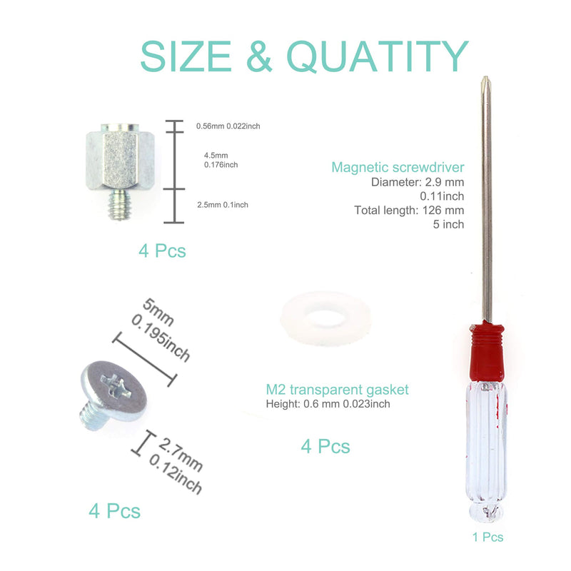 QTEATAK PCIe NVMe M.2 2280 SSD Standoff Mounting Screws Screwdriver Kit for ASUS