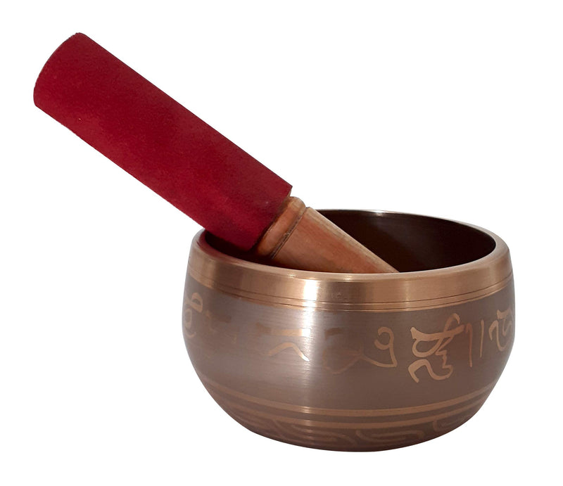 Tibetan Mediation Singing Bowl Handcrafted Sound Therapy Instrument For Healing & Mindfulness Antique Copper