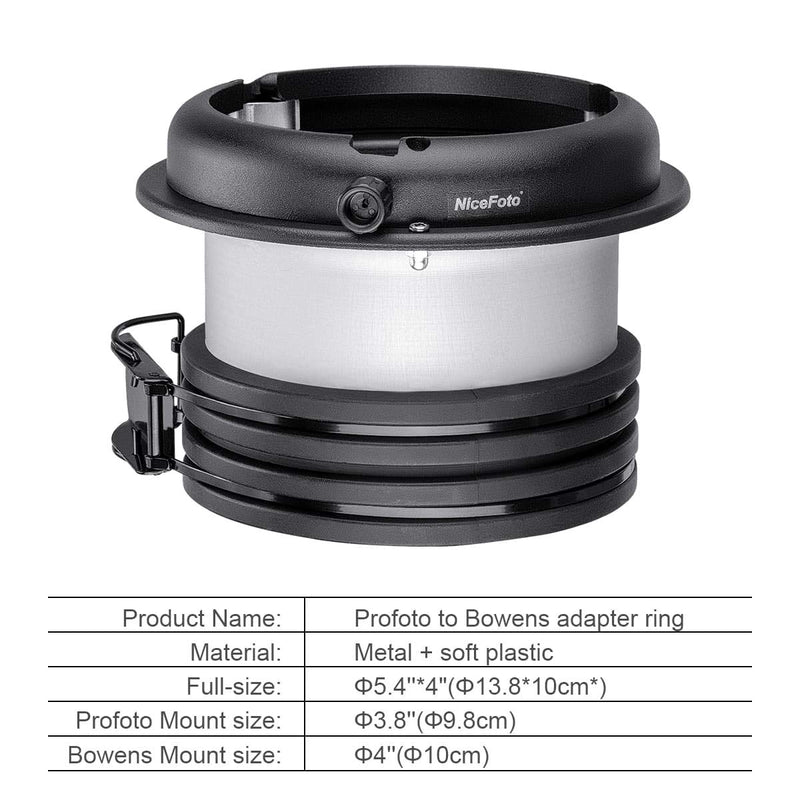 Fomito Photo Studio Profoto Speedring to Bowens Mount Converter Monolight Interchangeable Adapter Ring