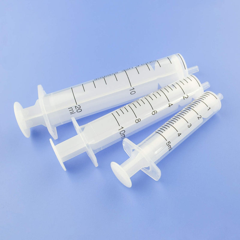 20Pcs 10ml Syringes Sterile Without Needle No Rubber Ring HPLC Sampler Resistant to Organic Acids Bases Disposable Syringe (10cc 20pcs)