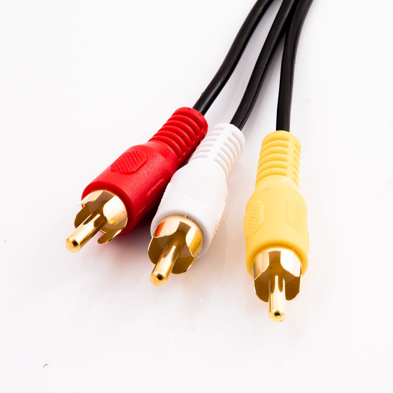 InstallerParts 6Ft RCA Male to Male x 3 Audio/Video Cable Gold Plated 6 Feet