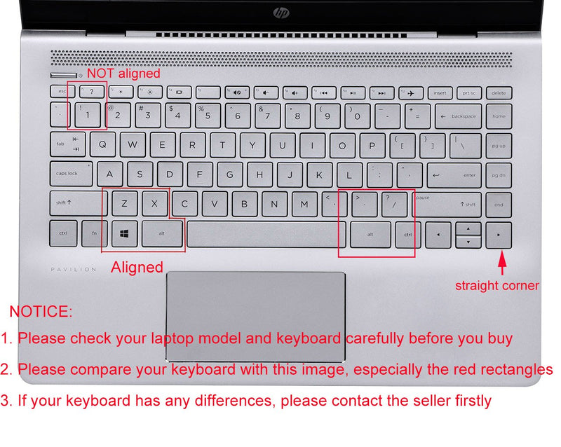 Keyboard Cover Skin Compatible for 14 inch HP Pavilion x360 14M-BA Series 14M-BA011DX 14M-BA013DX 14M-BA015DX 14M-BA114DX, HP 14-BW Series 14-BW006NR 14-BW010NR 14-BW065NR and 14-BK091ST (Ombre Pink) Ombre Pink