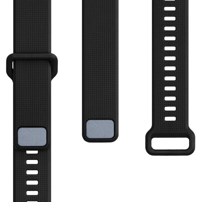 kwmobile Watch Bands Compatible with Huawei Band 2 / Band 2 Pro - Straps Set of 2 Replacement Silicone Band - Black/Dark Blue Large black / dark blue
