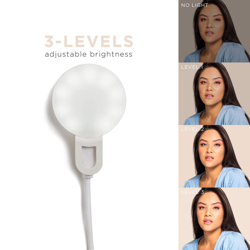 LITTIL Selfie Mini - Rechargeable Selfie Ring Light for Mobile Phone or Laptop | 3 Adjustable Light Modes | Bright LED Light Perfect for Tiktok, Influencers, Stories, Photos, Videos, & Vlogs
