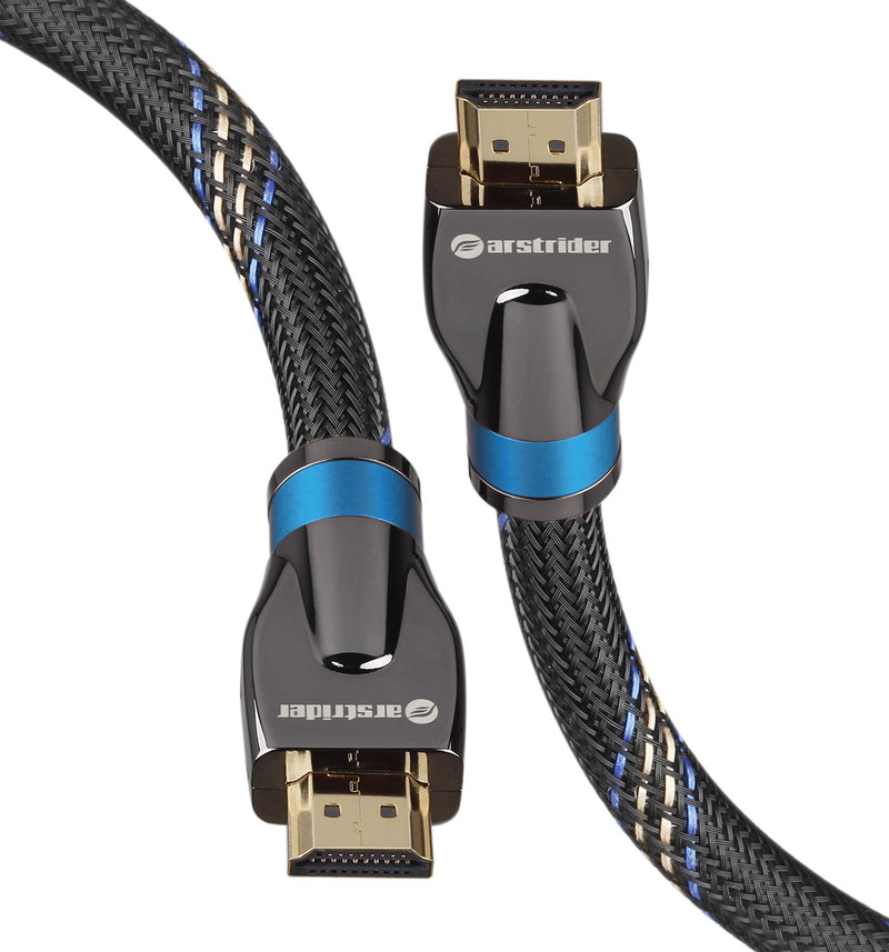 4K HDMI Cable/HDMI Cord 25ft - Ultra HD 4K Ready HDMI 2.0 (4K@60Hz 4:4:4) - High Speed 18Gbps - 26AWG Braided Cord-Ethernet /3D / ARC/CEC/HDCP 2.2 / CL3 by Farstrider 25 Feet Blue