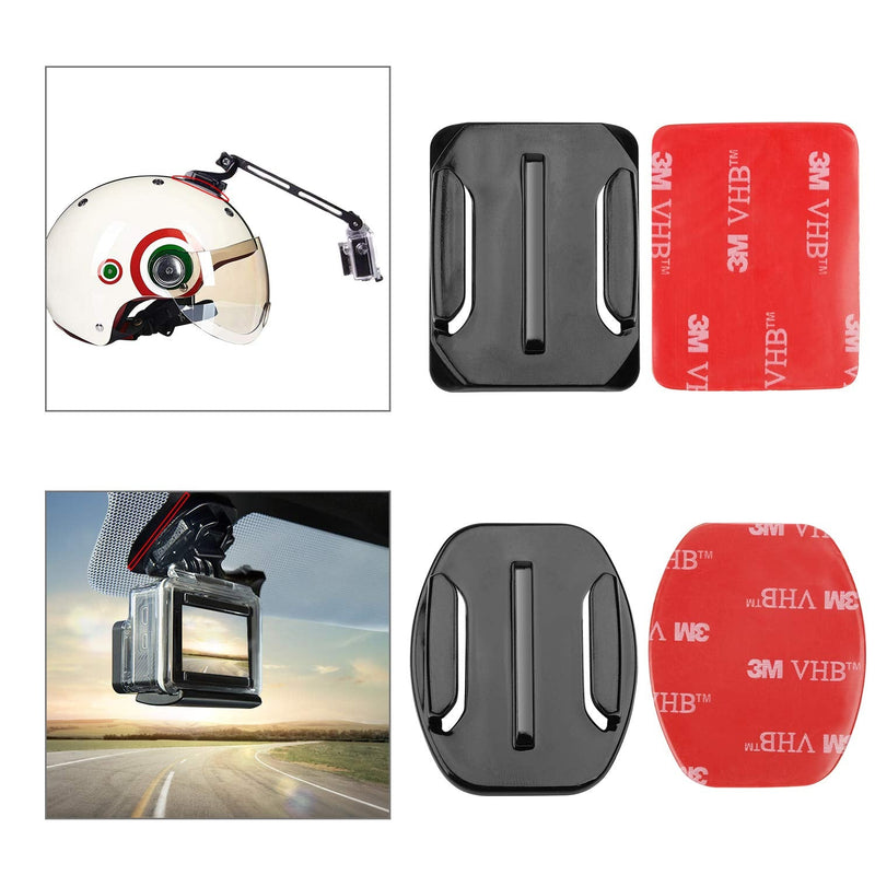 Adhesive Mount Compatible with Gopro,ChromLives 3M Helmet Sticky Mounts,Curved and Flat Adhesive Stickers Mount, 24pcs Helmet Mount Adhesive Pad Set Compatible with Gopro Hero 8 7 6 5 4 3 and More