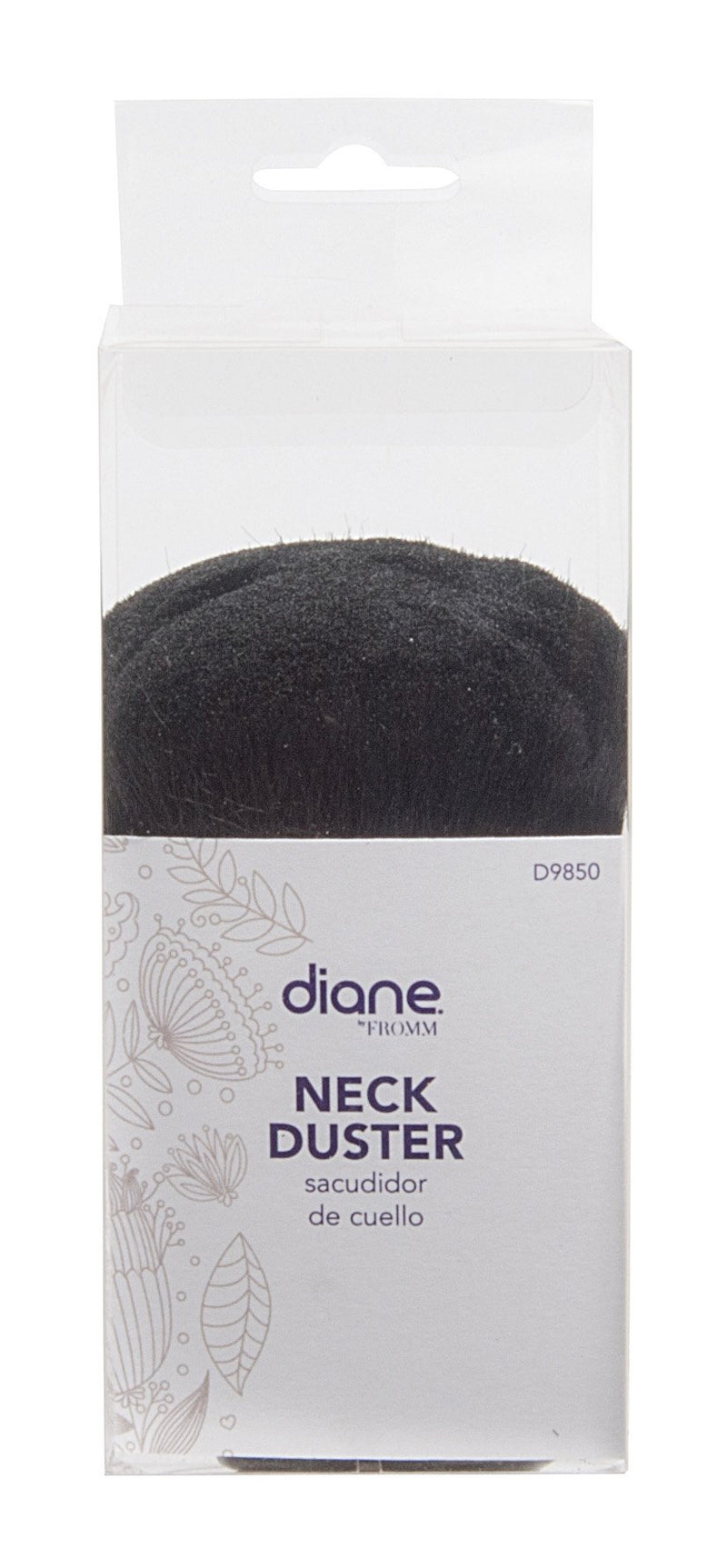 Diane Neck Duster – Barber and Salon Brush to Remove Loose Hair from Neckline and Ears After Haircut, Professional and Home Use, Soft Nylon Bristles, Stand Up Base, 5”, Medium, D9850 Medium (Pack of 1)