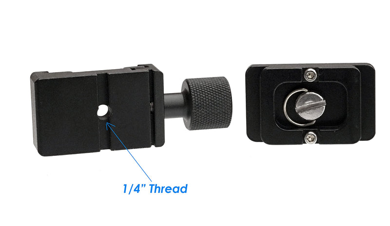 Fotasy 25mm Arca Swiss Type Clamp, Arca QR Clamp, 25 mm Arca Clamp, Small Tiny, Light Weight, Arca Swiss Clamp, Quick Release Clamp, Tripod Mount Adapter, for Tripod Head Monohead, 25mm Arca Plate 90mm