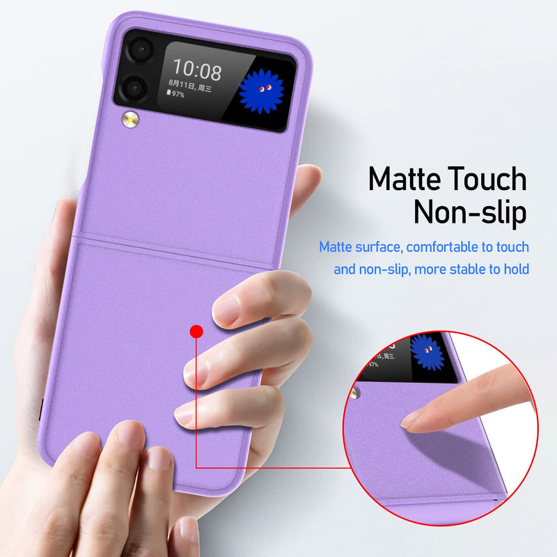 5G Case 2021 for Samsung Galaxy Z Flip 3, Shockproof Smartphone Protector Slim Fit Protective Phone Case Cover for Samsung Galaxy Z Flip 3, Purple