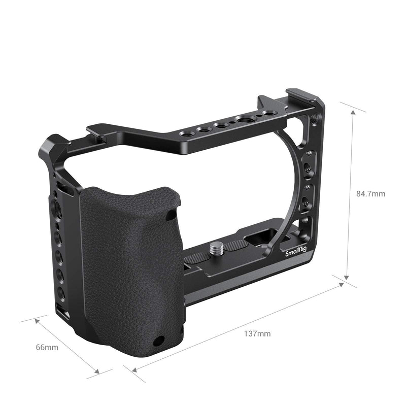 SMALLRIG Cage with Silicone Handgrip & Cold Shoe for Sony a6100, a6300, a6400 - 3164