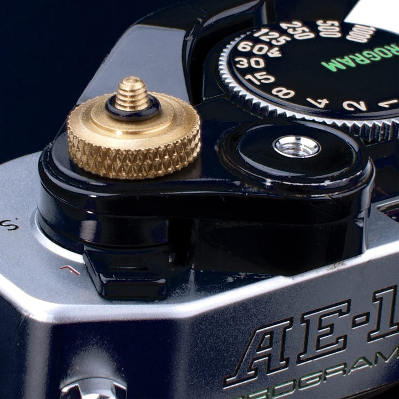 (2 Pack) PIBIETTN Camera Shutter Button, Copper Soft Shutter Release Button Compatible with Fujifilm Fuji Sony Leica Camera Release Button Golden