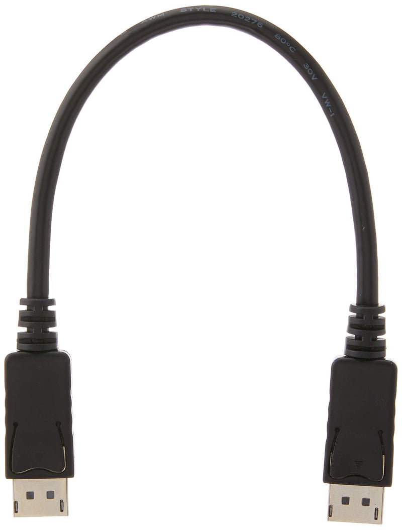 Tripp Lite DisplayPort Cable with Latches (M/M), DP to DP, 4K x 2K, 1-ft. (P580-001), Black 1'