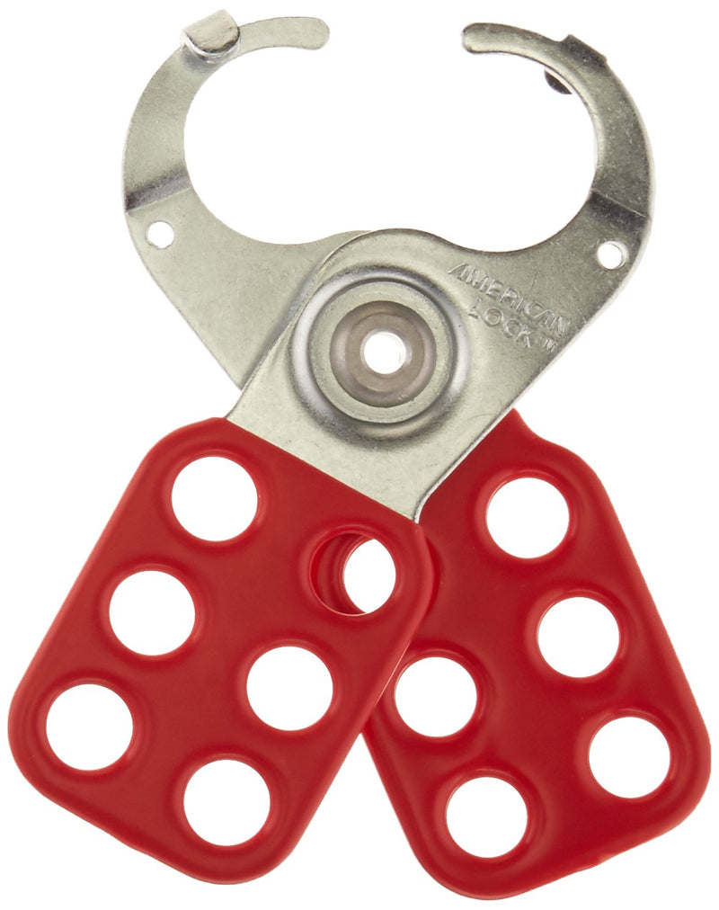 American Lock AL080 Lockout Hasps, 1" Jaw Dia, Red