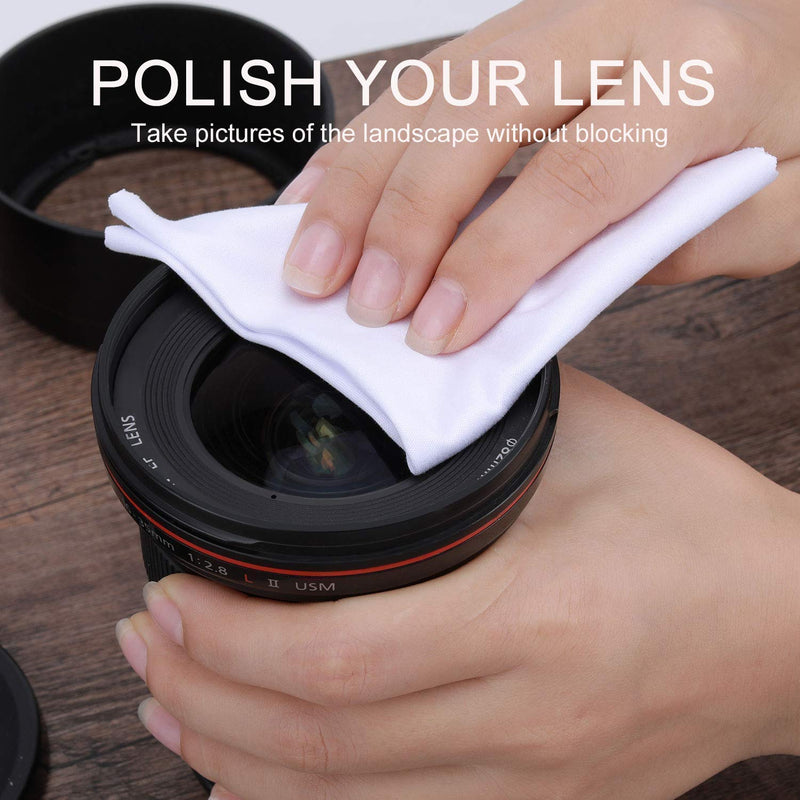 [AUSTRALIA] - Vonper 8 Pack Oversized Microfiber Cleaning Cloths Multicolor Extra Large Glasses Cleaning Cloth for Eyeglasses, Camera Lens, Cell Phones, Laptops, LCD TV Screens and All Lenses & Delicate Surfaces 