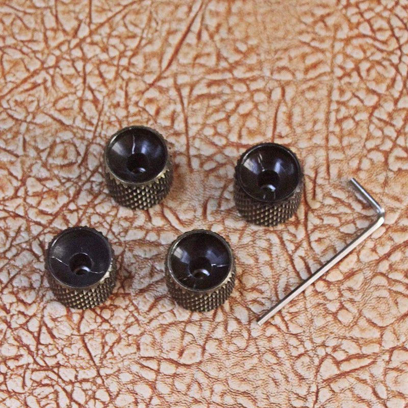 Alnicov Electronic Guitar Control Knobs Bronze Metal Volume Tone Control Dome Knobs for Guitar Bass Parts 4Pcs