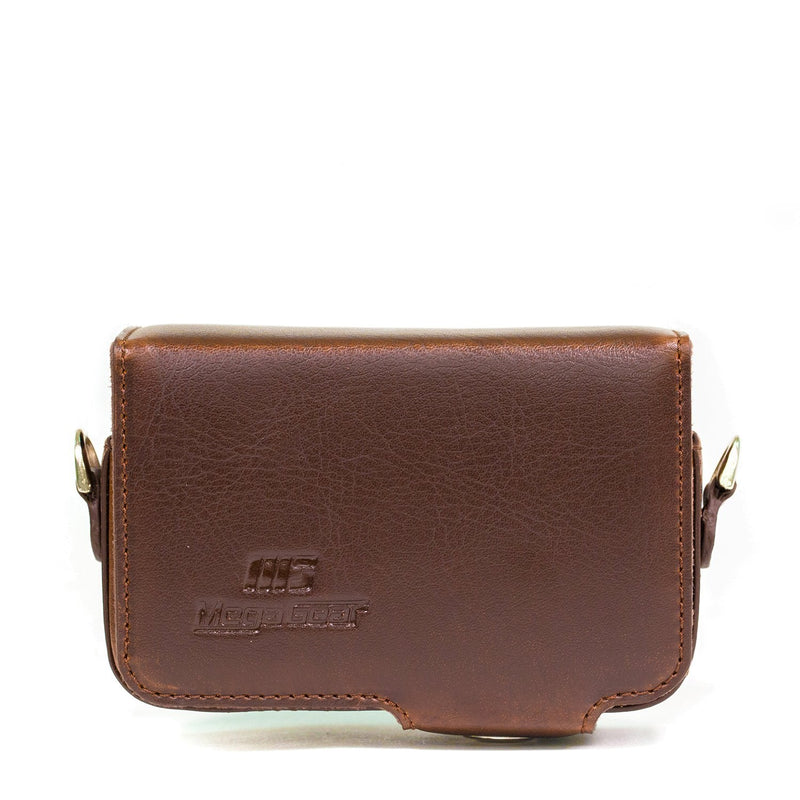 [AUSTRALIA] - MegaGear Leather Camera Case with Strap Compatible with Sony Cyber-Shot DSC-RX100 VII, DSC-RX100 VI, DSC-RX100 V, DSC-RX100 IV, DSC-RX100 III, DSC-RX100 II Dark Brown 