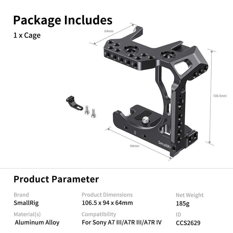 SmallRig Quick Release Half Cage for Sony A7 III / A7R III / A7R IV - CCS2629