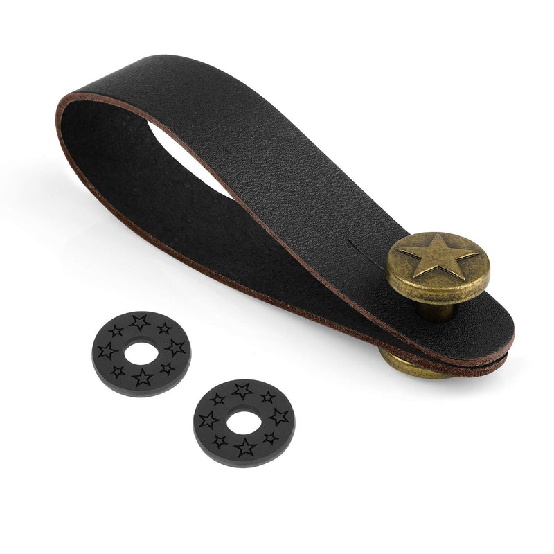 Guitar Strap Locks Acoustic Guitar Strap Button Leather Headstock Adapter Strap Lock Button, Top Grade,Black