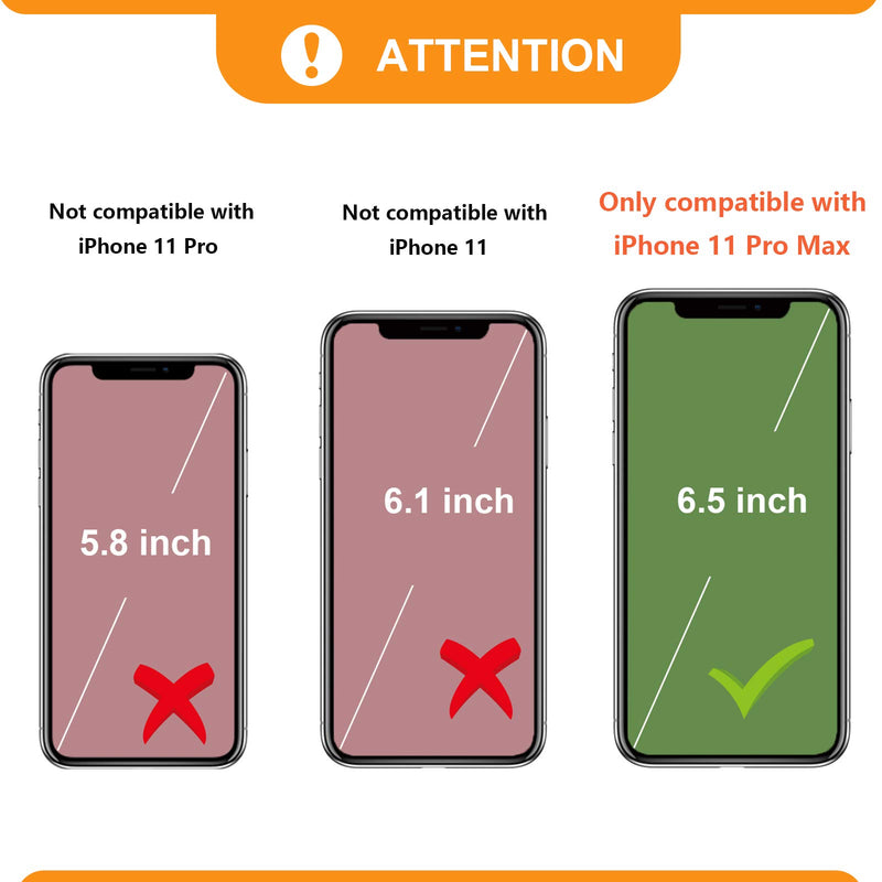 Bocasal Crossbody Wallet Case for iPhone 11 Pro Credit Card Holder PU Leather Kickstand Shockproof Detachable Cross Body Strap Lanyard Magnetic Closure 5.8 inch(Black) Black For iPhone 11 Pro 5.8 inch display