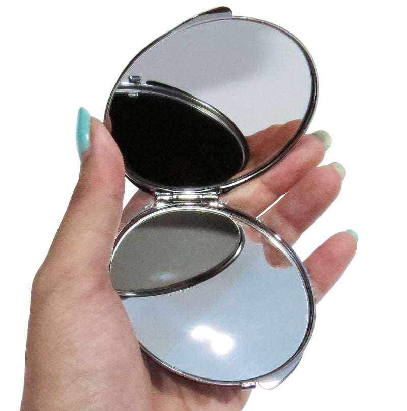 MADDesign Mother of Pearl Klimt Kiss Compact Makeup Mirror Double Sided Folding Magnify Beauty Cosmetic Accessory