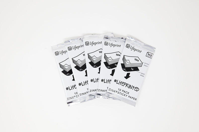 Lifeprint 50 pack of film for Lifeprint Augmented Reality Photo AND Video Printer. 2x3 Zero Ink sticky backed film 50-pack