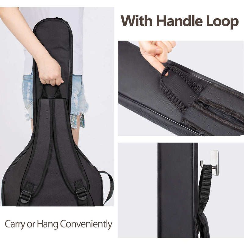 CAHAYA Electric Guitar Bag Gig Bag 6mm Padding Padded Backpack with Reflective Bands Soft Guitar Case Black