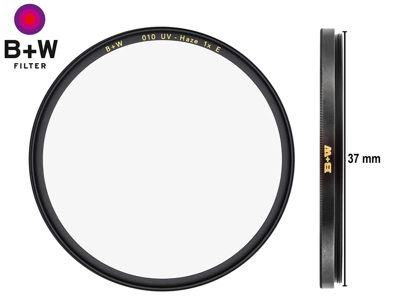 B + W 37mm UV Protection Filter (010) for Camera Lens – Standard Mount (F-PRO), E Coating, 2 Layers Resistant Coating, Photography Filter, 37 mm, Clear Protector F-PRO (Standard, E) Single