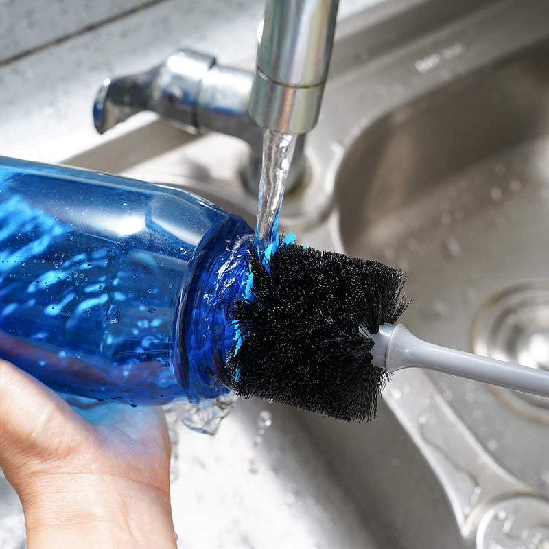Bottle Brush Cleaner, Long Handle Water Bottle Scrubbing Brush, Built for Cleaning Baby Bottles, Sippy Cups, Water Bottle, Tumblers, Travel Coffee Mugs, Food Jars, Wine Decanters, Glasswares, 2 Pack 2 Count (Pack of 1)