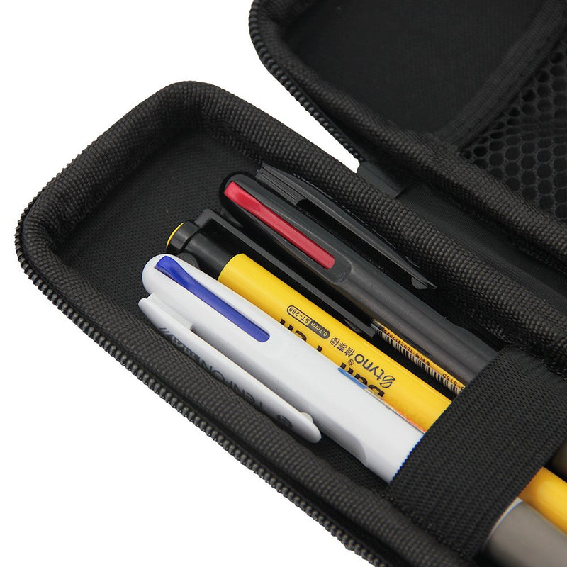 ZILONG Black EVA Hard Shell Stylus Pen Pencil Case Holder Protective Carrying Box Bag Storage Container for Fountain Pen Ballpoint Pen Stylus Apple Pencil USB Cables