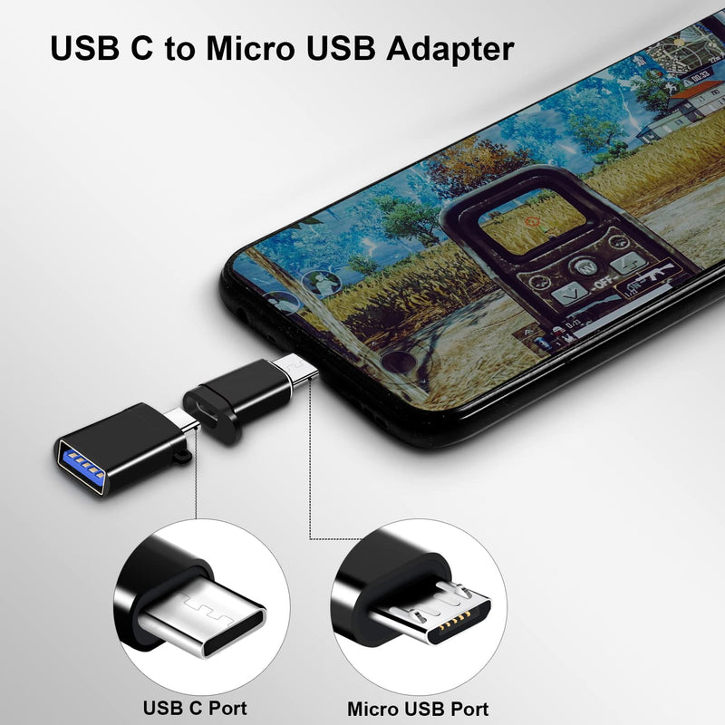 [AUSTRALIA] - USB C Adapter (5 Pcs), USB C to USB Adapter，USB C to Micro USB Adapter, USB C Male to USB Male Adapter, Compatible with USB、Type C Devices (PC, MacBook Pro, Samsung Galaxy, etc.) 
