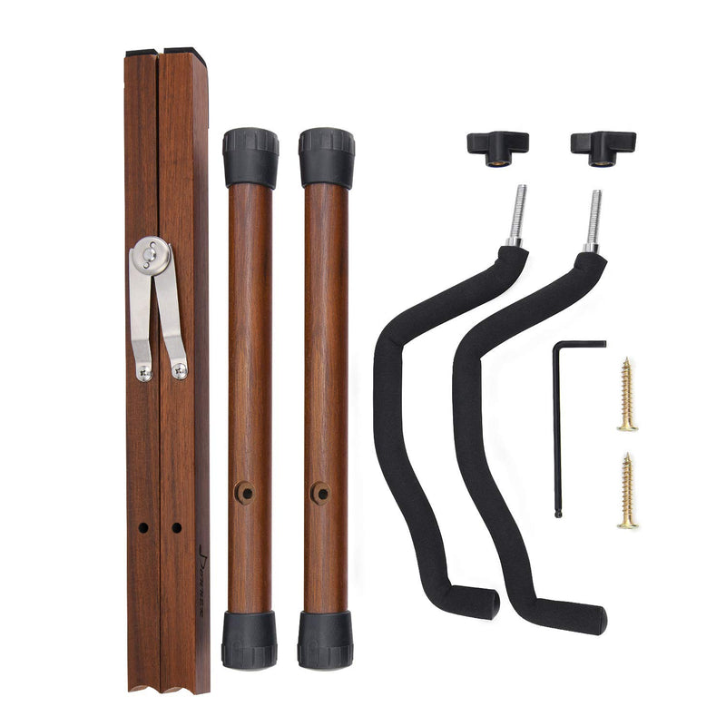 Donner Wood Guitar Stand, Acoustic Electric Guitar Floor Stand, A Frame Folding Guitar Holder Adjustable for Bass, Cello, Mandolin, Banjo, Ukulele