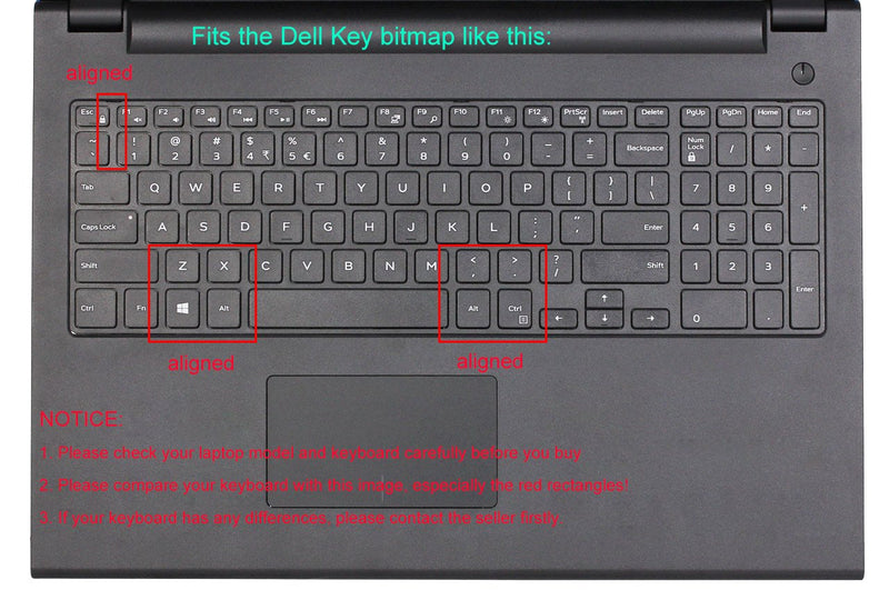 Keyboard Cover Skin Compatible for 15.6" Dell Inspiron 15 7567 7577 i3567 i5570 i5577 i5767 i7559 i7577, 15.6" Dell Inspiron 15 3000 5000 Series, Dell Inspiron 17 5000 Series Like 5748 5749 (Rainbow) Rainbow