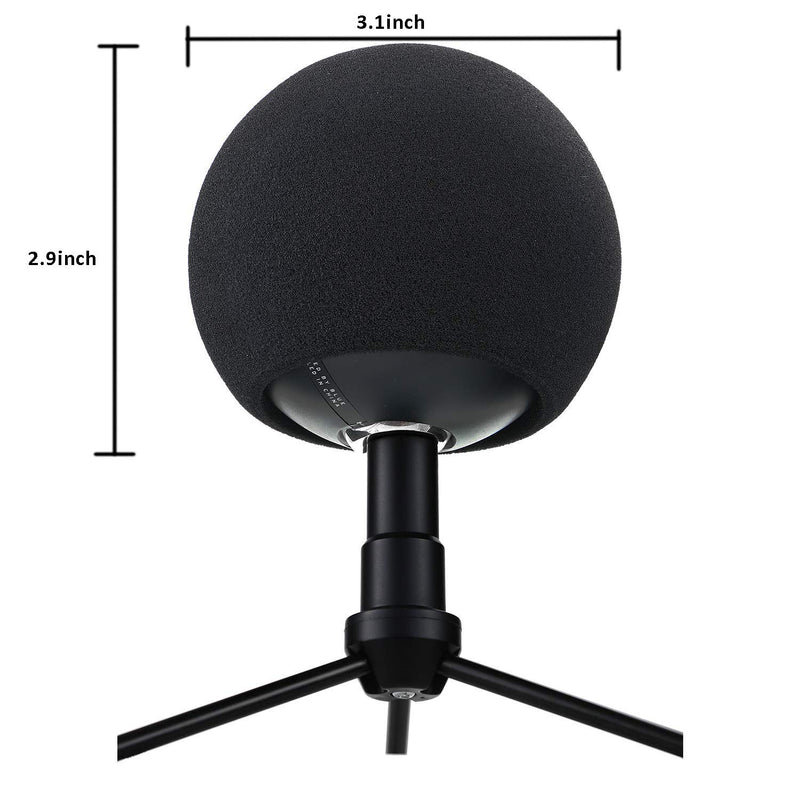 [AUSTRALIA] - Blue Snowball Pop Filter - Customizing Microphone Windscreen Foam Cover for Improve Blue Snowball iCE Mic Audio Quality (Black) 