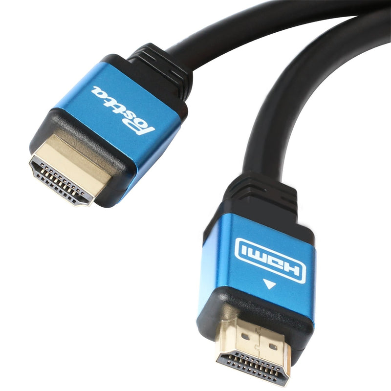 [AUSTRALIA] - HDMI Cable 30 Feet Postta Ultra HDMI 2.0V Cable with 2 Piece Cable Ties+2 Piece HDMI Adapters Support 4K 2160P,1080P,3D,Audio Return and Ethernet-Blue 30FT Blue 