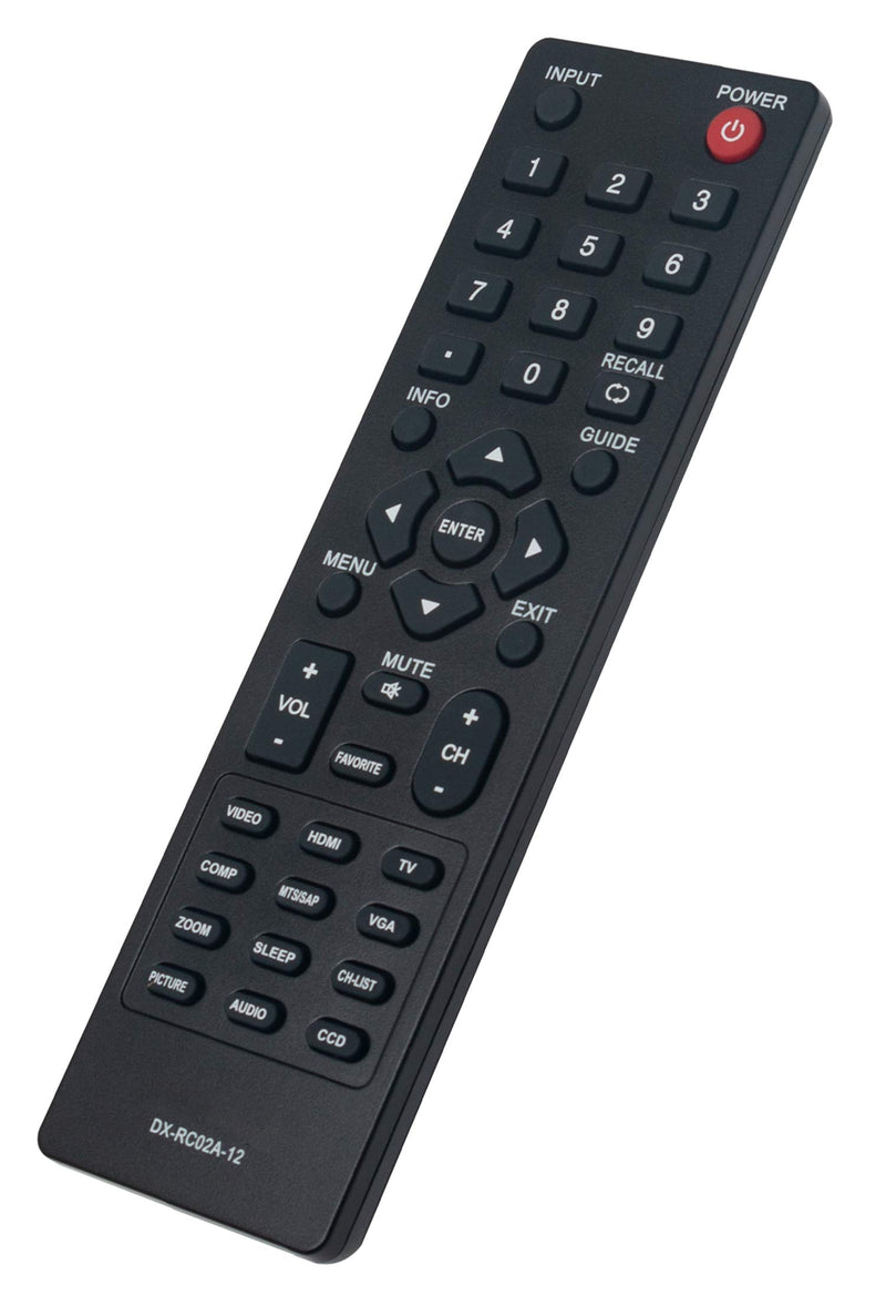 DX-RC02A-12 Remote Control fit for Almost All Dynex LCD LED TV DX-RC01A-12 RC-701-0A ZRC-400 DX-RC01A-13 DX-RC01A-12 RC-201-0B DX-55L150A11 DX-46L150A11 DX-46L262A12 DX-42E250A12 DX-40L260A12