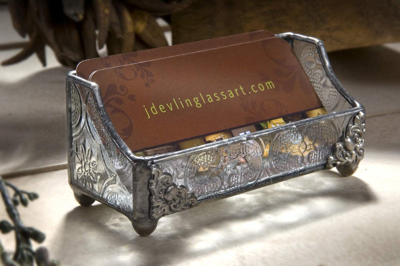 J Devlin CRD 104 Stained Glass Business Card Holder