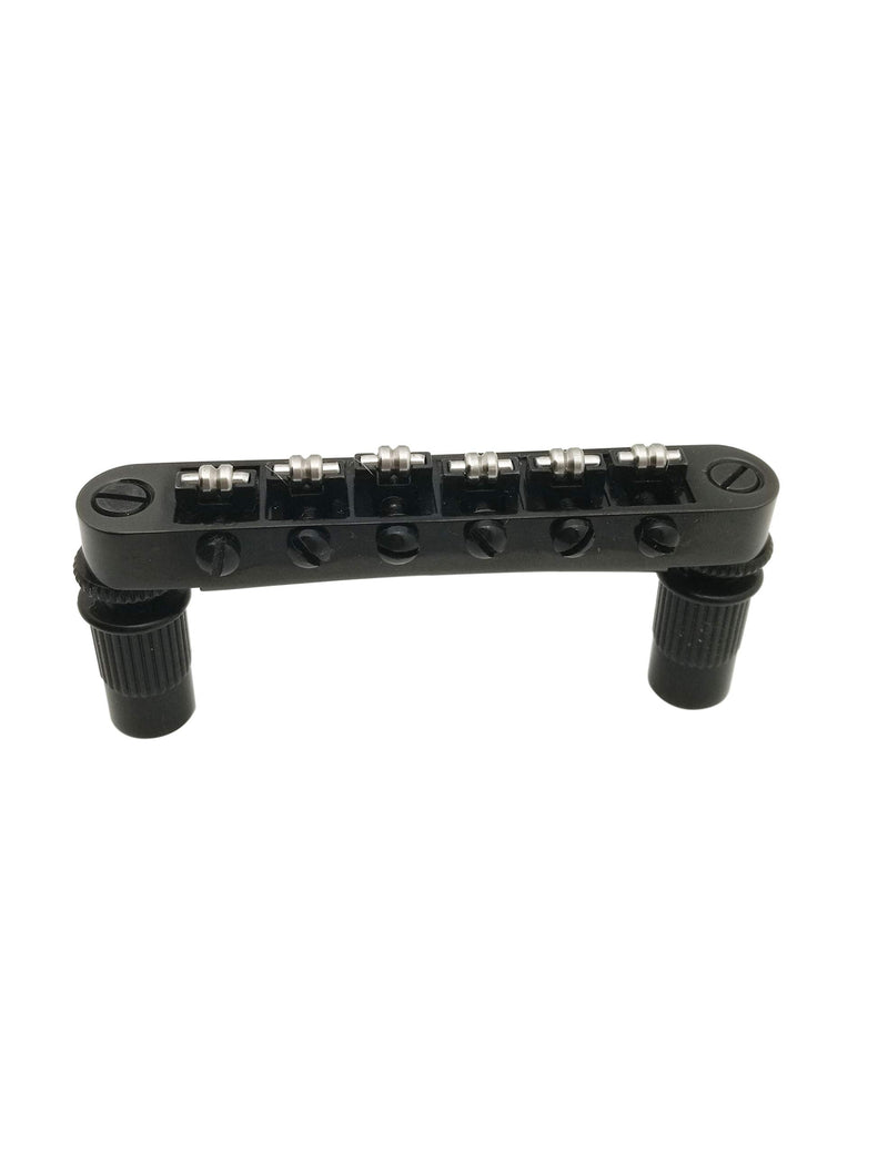 Guyker Guitar Tune-O-Matic Roller Saddle Bridge for Gibson EPI Les Paul LP SG Style 6 String Electric Guitar Replacement Part - Black