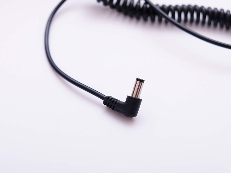 DC Angled 5.5/2.5mm Power Cable Coiled Cable for BMPCC 4K Blackmagic Pocket Cinema Camera