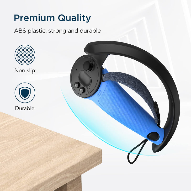 KIWI design Controller Grips Cover for Valve Index Accessories Controller Handle Cover (Blue, 1 Pair) Blue