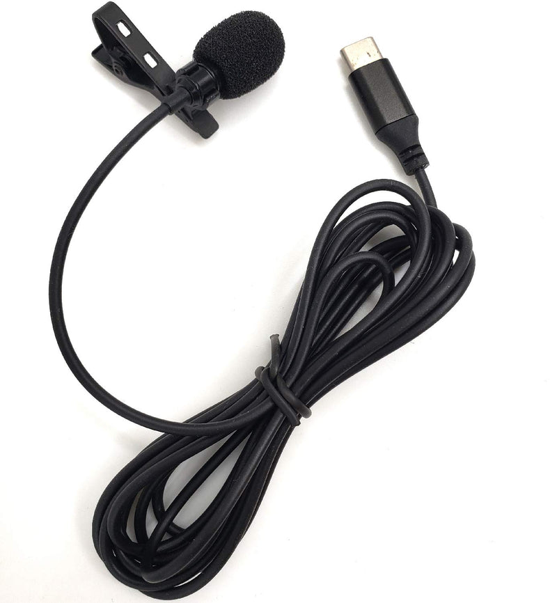 [AUSTRALIA] - ZaxSound Lavalier Lapel Microphone USB Type-C for Android Smartphone, Omnidirectional Condenser Mic (Black) 