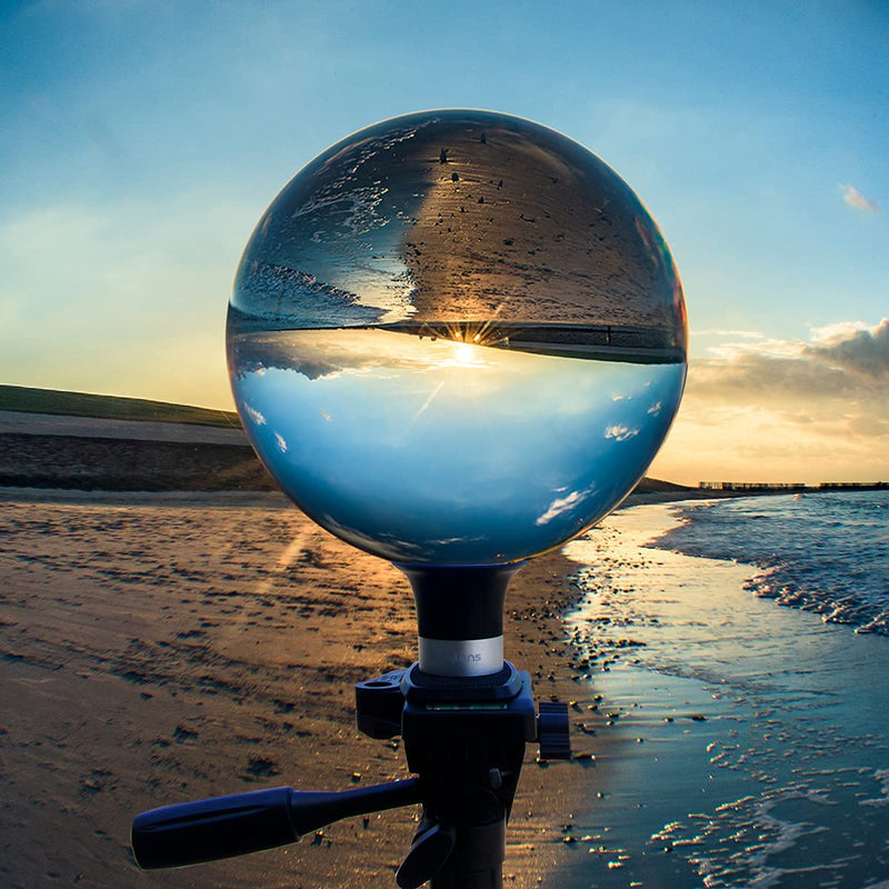 [AUSTRALIA] - Omylens Lensball Stand Supports 60mm/2.36" to 150mm/5.9" Crystal Ball, Spherical Display Standing, Silicone Suction Cup+Golden Alumina Base (1/4"-20 General Internal Thread) + Mini Tripod golden base 