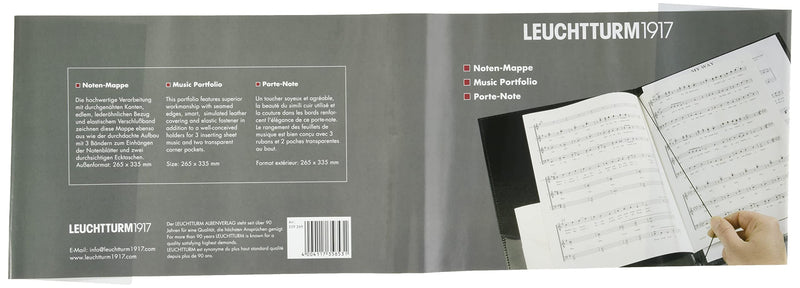 LEUCHTTURM1917 (339269) Music Portfolio Case, Leatherette Without Supporting Strap no wrist strap