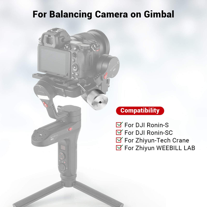 SMALLRIG Removable Counterweight 200g for DJI Ronin S / Ronin RS 2 / Ronin-SC / Ronin RSC 2 and Zhiyun Gimbal Stabilizers – 2285