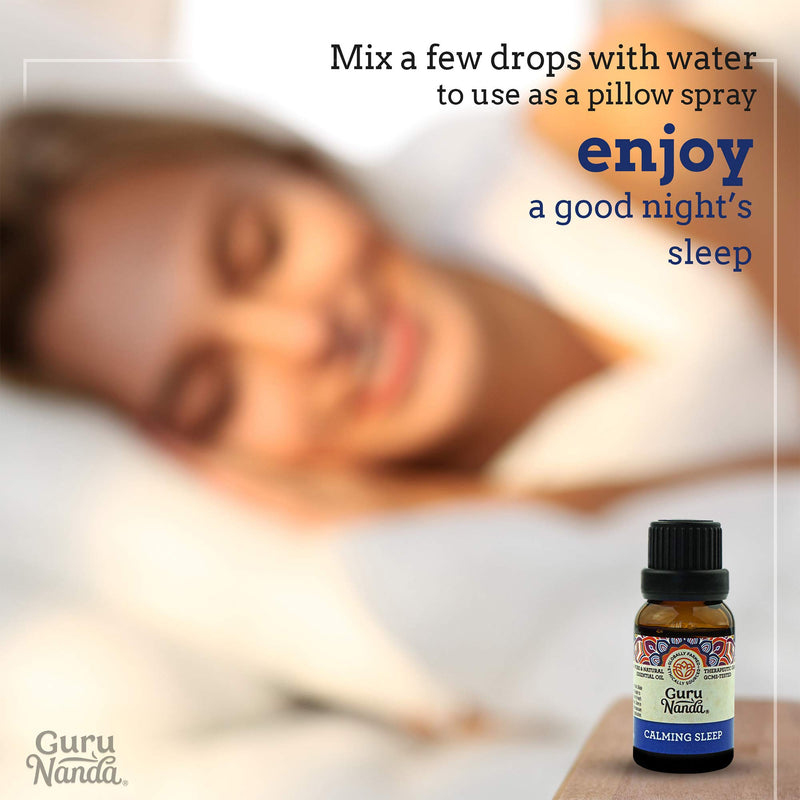 GuruNanda Calming Sleep Essential Oil (Pack of 2) - Ease Your Mind with Lavender and Other Soothing Oils, 100% Pure Therapeutic Aromatherapy Blend for Relaxing Bedtime (15ml x2) 0.50 Fl Oz (Pack of 2)