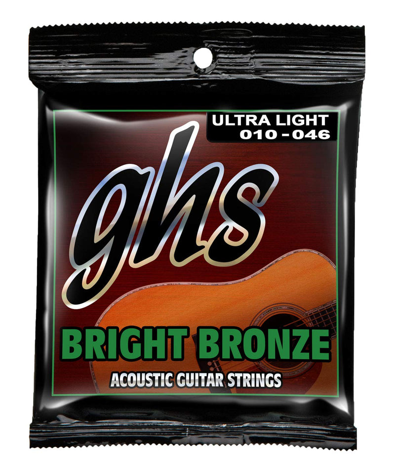 GHS BB10U 10 - 46 Ultra Light Bright Bronze Acoustic Guitar String Set